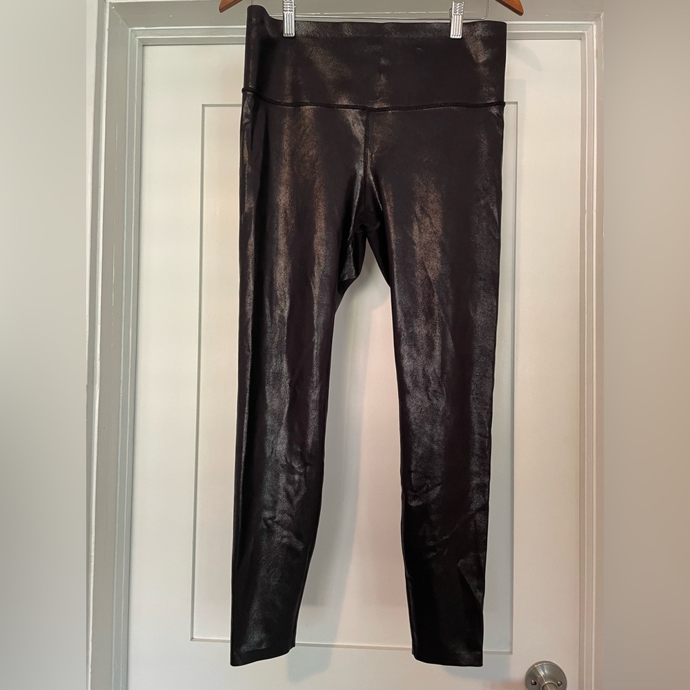 Knix X The Birds Papaya faux leather leggings (L)